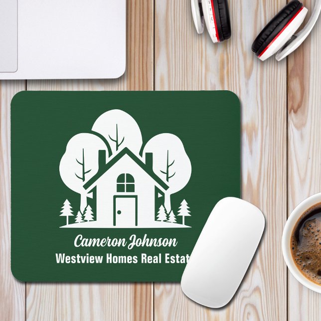 Mousepad Custom Green Forest House Real Estate Company (Criador carregado)