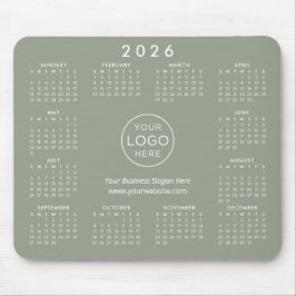 Mousepad Custom Logo Business Promo 2026 Calendar Green