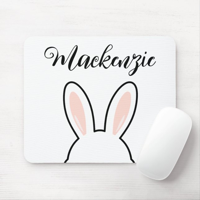 Mousepad Custom Minimalist Cute Bunny Ears Easter (Com mouse)