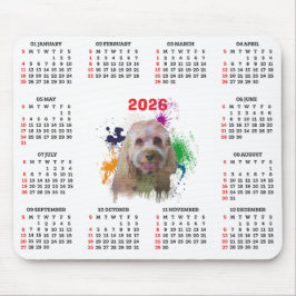Mousepad Customisable Cute Cavapoo Dog Calendar 