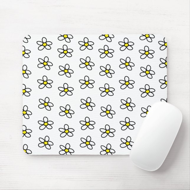 Mousepad Customizable Daisies (Com mouse)