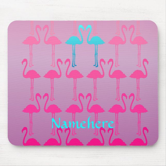 Mousepad Customizável: Flamingo dois (Frente)