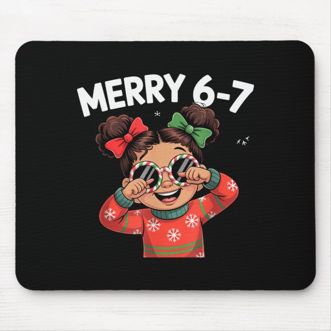Mousepad Cute 6 7 Six Seven Meme Christmas Women Men Kids  (Frente)
