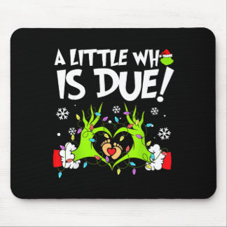 Mousepad Cute A Little Who Is Due Christmas Pregnancy Annou