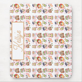 Mousepad Cute Anime School Personalize Name