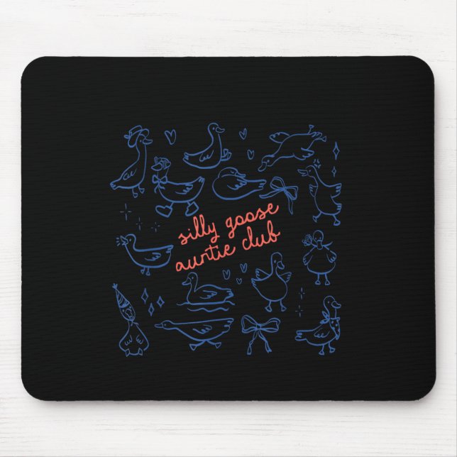 Mousepad Cute Auntie Silly Goose Auntie For Aunt Pregnancy  (Frente)