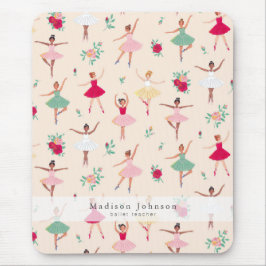 Mousepad Cute Ballet Dancers Pattern Ballerina