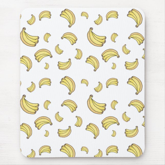 Mousepad Cute Banana Pattern | Hand Drawn Banana Aesthetic  (Frente)