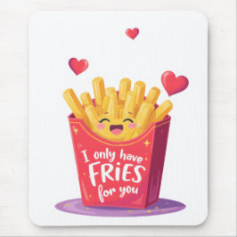 Mousepad Cute Batata Frita de Dia dos Namorados Trocadilho