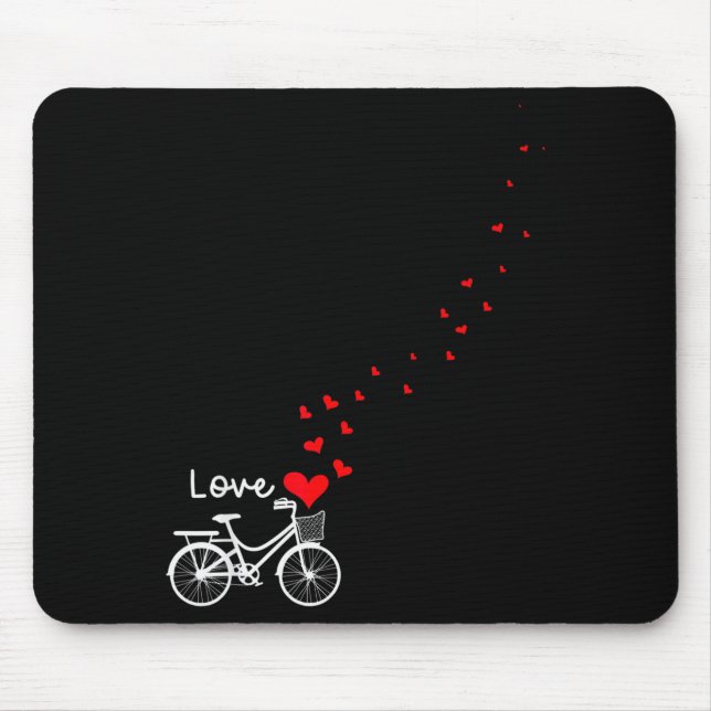 Mousepad Cute Bicycle Love - Presente do Dia Mais Doce do D (Frente)