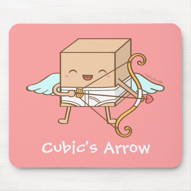 Mousepad Cute Caprichoso Cúbico Cupido Flecha Piada Diverti (Frente)