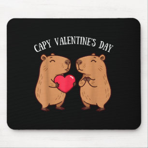 Mousepad Cute Capy Dia dos Namorados Capivara Amantes Român