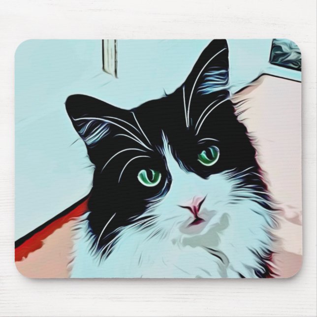Mousepad Cute Cat Cartoon Pop Art (Frente)