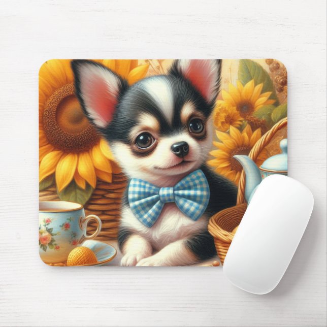 Mousepad Cute Chihuahua Puppy (Com mouse)