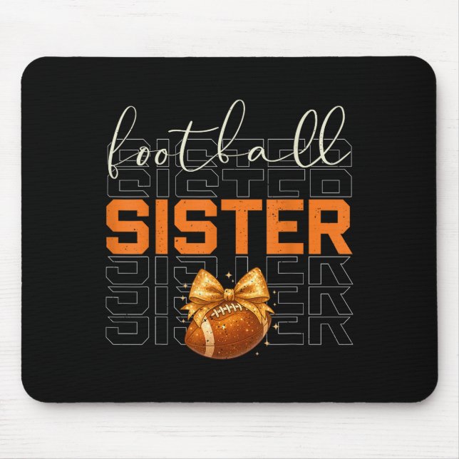 Mousepad Cute Coquette Bow Srt Fantasy Football Sister Foot (Frente)