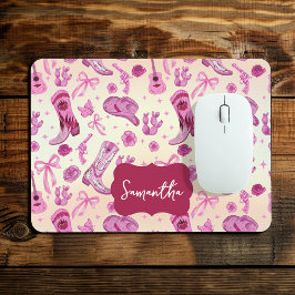 Mousepad Cute Coquette country girl aesthetic pattern