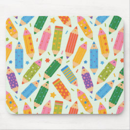 Mousepad Cute Customizable Pencil Print