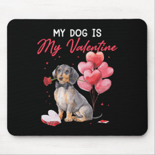 Mousepad Cute Dachshund Puppy Namorados Proprietário Meu Ca