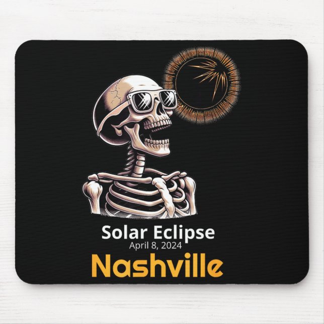 Mousepad Cute Esqueleto Eclipse Solar Nashville Indiana (Frente)