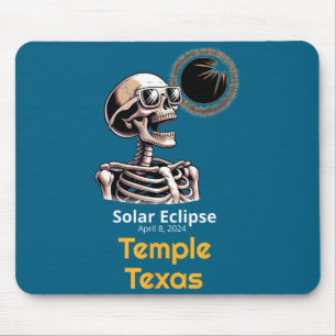 Mousepad Cute Esqueleto Templo Eclipse Solar Texas