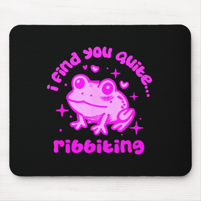 Mousepad Cute Frog Pun Ribbiting Frog Lovers Quote Design  (Frente)