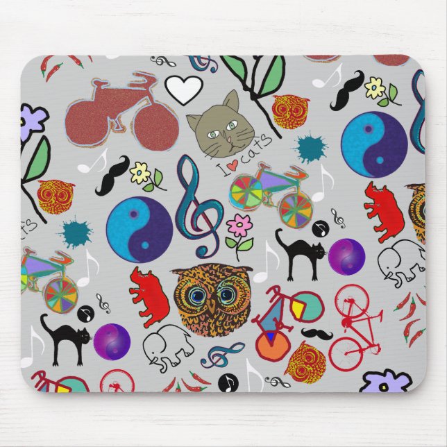 Mousepad cute girly color pattern (Frente)