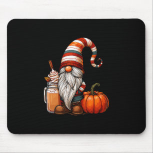 Mousepad Cute Gnome de Outono, Tempero de Abóbora, Café com