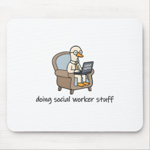 Mousepad Cute Goose Assistente Social Gerente de Caso Saúde