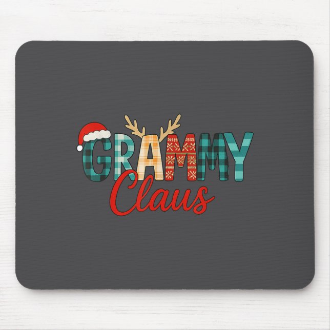 Mousepad Cute Grammy Claus Christmas For Grandma Santa Hat  (Frente)