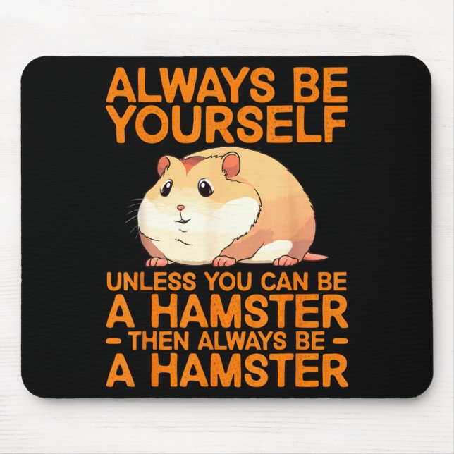 Mousepad Cute Hamster Design For Men Women Kids Dwarf Hamst (Frente)