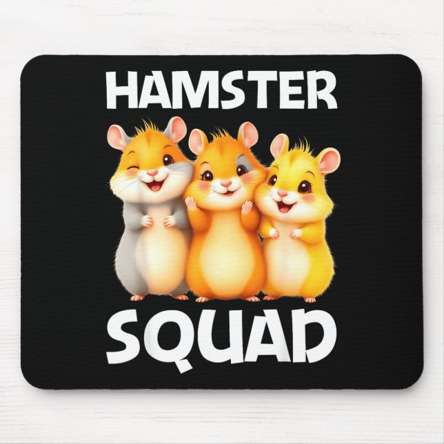 Mousepad Cute Hamster Design For Men Women Kids Dwarf Hamst (Frente)