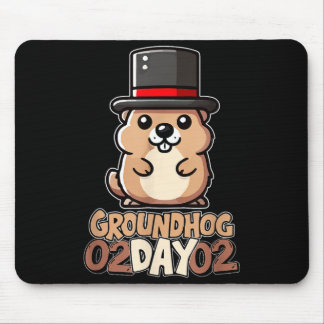 Mousepad Cute Happy Groundhog Day February 2nd Phils Holida