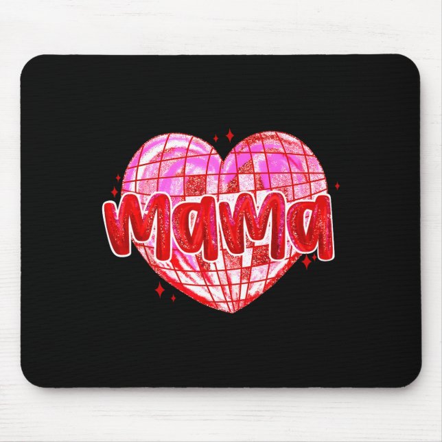 Mousepad Cute Heart Mama Valentines Day Mom Wife  (Frente)