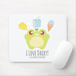 Mousepad Cute I Love Dairy Treats Sapo
