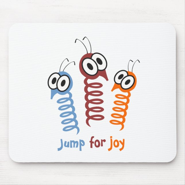Mousepad Cute Jump para alegria citação engraçada (Frente)
