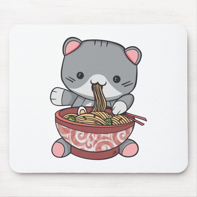 Mousepad cute kawaii ramen (Frente)