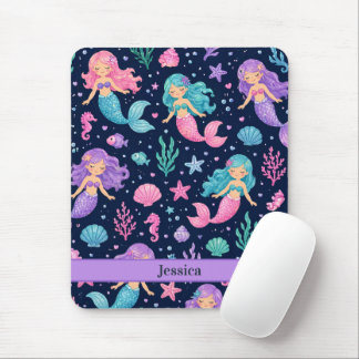Mousepad Cute Mermaid Pattern