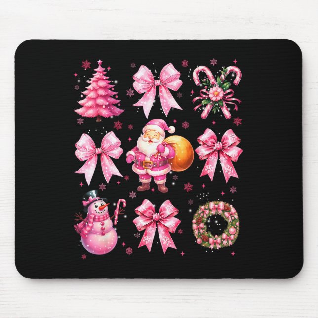Mousepad Cute Nk Santa Coquette Snowman Christmas Xmas Wome (Frente)