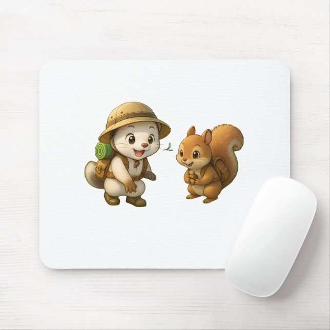 Mousepad Cute Okojo and Squirrel – Okojo and Friends (Com mouse)