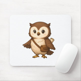 Mousepad Cute Owl Illustration – Okojo and Friends Illust