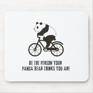 Mousepad Cute Panda Ciclismo Ciclista Bicicleta Estrada Bic