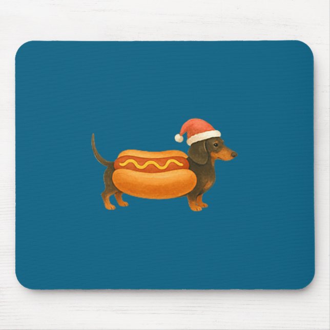 Mousepad Cute Petite Christmas Funny Hot Dog Dachshund Prem (Frente)