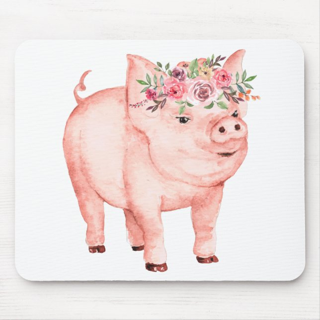 Mousepad Cute Pig Gift Farmer's Wife Country Girl Farm (Frente)