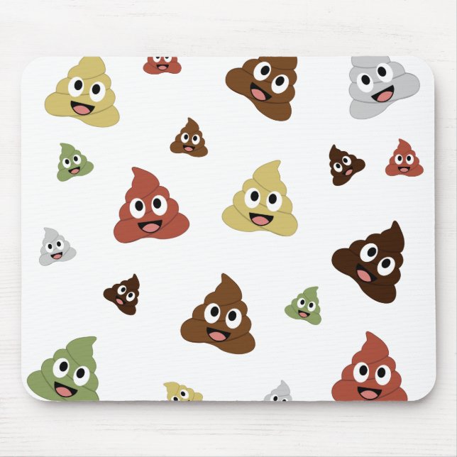 Mousepad Cute Poop emoji ideias engraçadas de presentes (Frente)