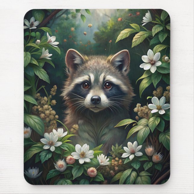 Mousepad Cute Raccoon (Frente)
