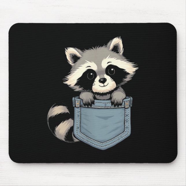 Mousepad Cute Raccoon Cket Funny For Mens Womens Kids Racco (Frente)