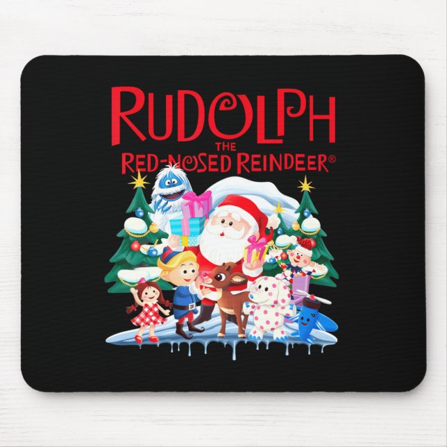 Mousepad Cute Rudolph The Red Nosed Reindeer Christmas Spec (Frente)