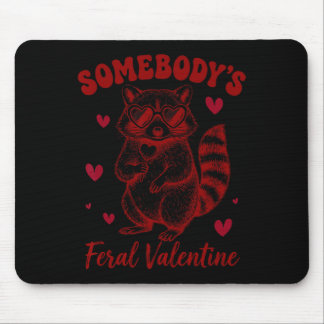 Mousepad Cute Savage Valentine Raccoon 