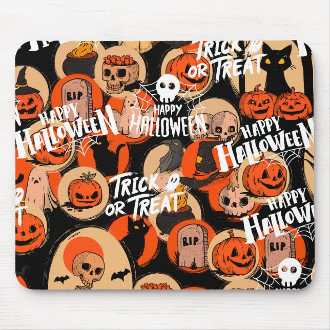 Mousepad  Cute & Scary Halloween Spooky vibes  (Frente)