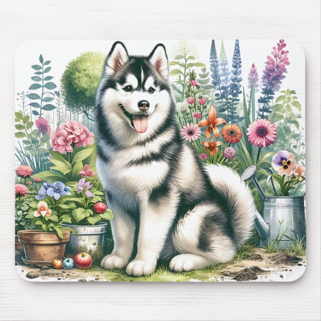 Mousepad Cute Siberian Husky (Frente)